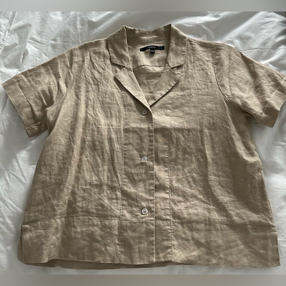 100% European Quince Linen Top